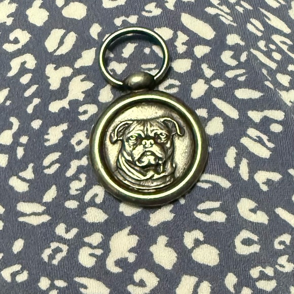 Antique Sterling Dog Tag Watch Fob